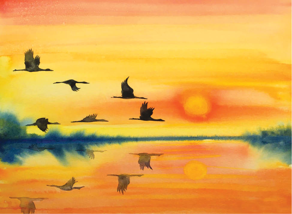 درناها بالای سرم می‌چرخند