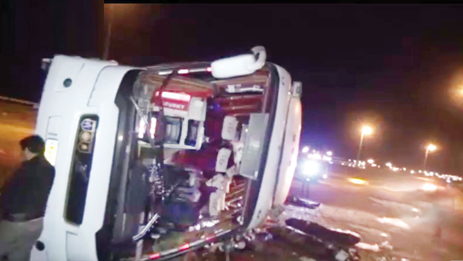 واژگونی مرگبار 2 اتوبوس