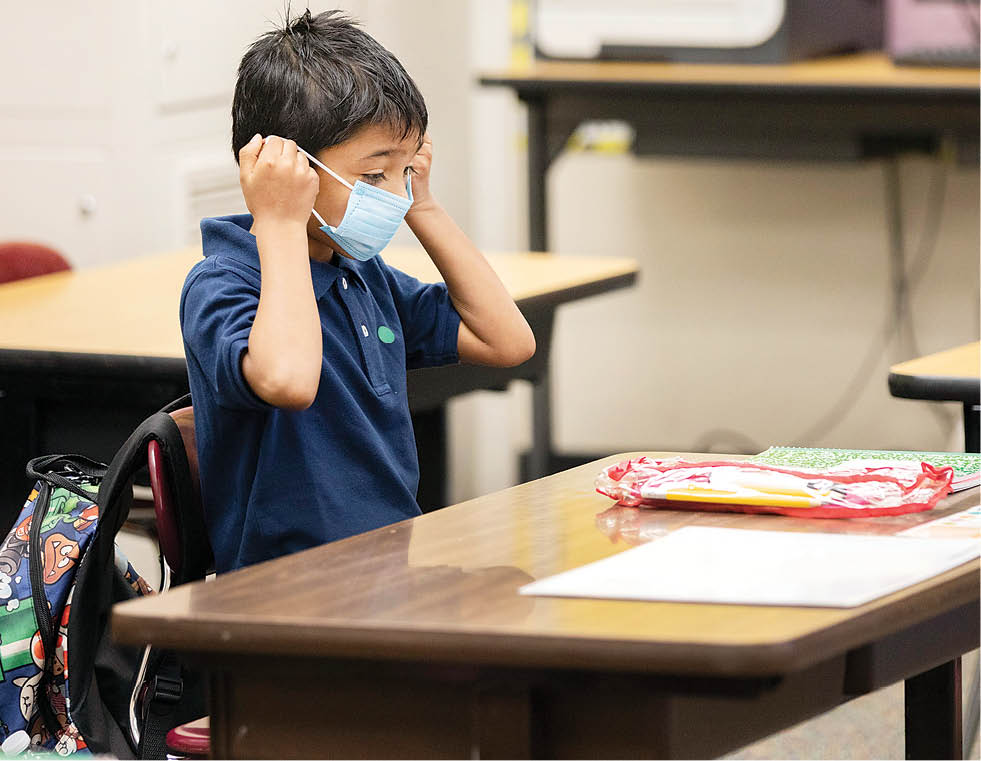 ترویج استفاده از ماسک در مدرسه