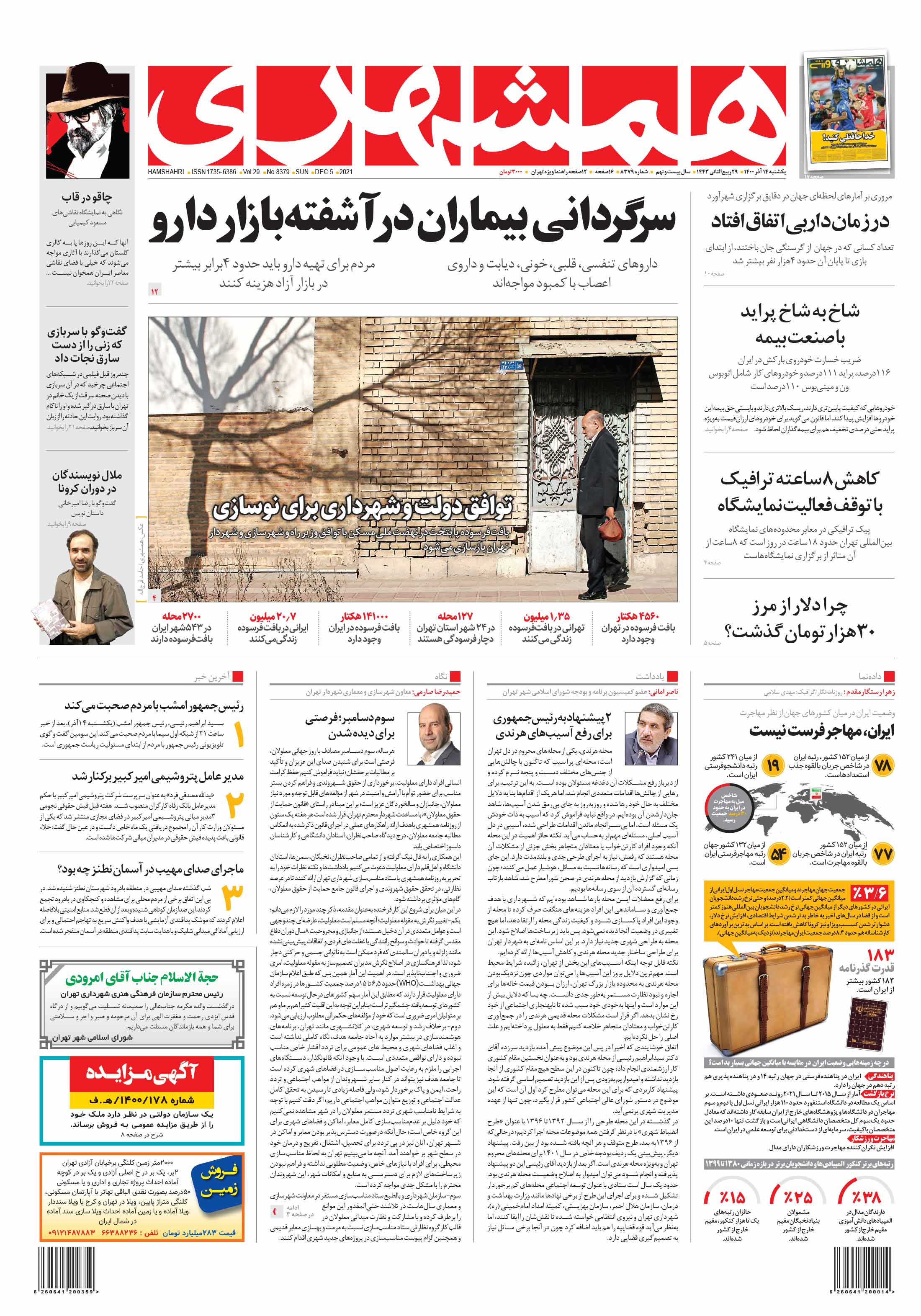 یکشنبه 14 آذر 1400