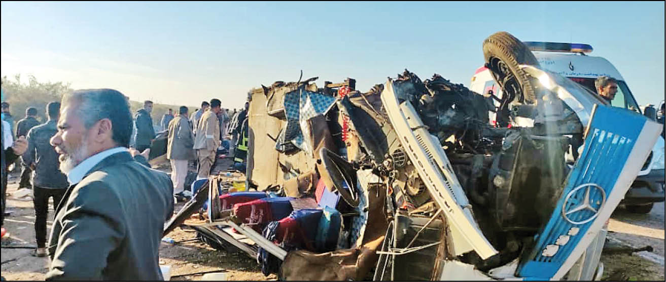 مینی‌بوس کارگران به مقصد نرسید