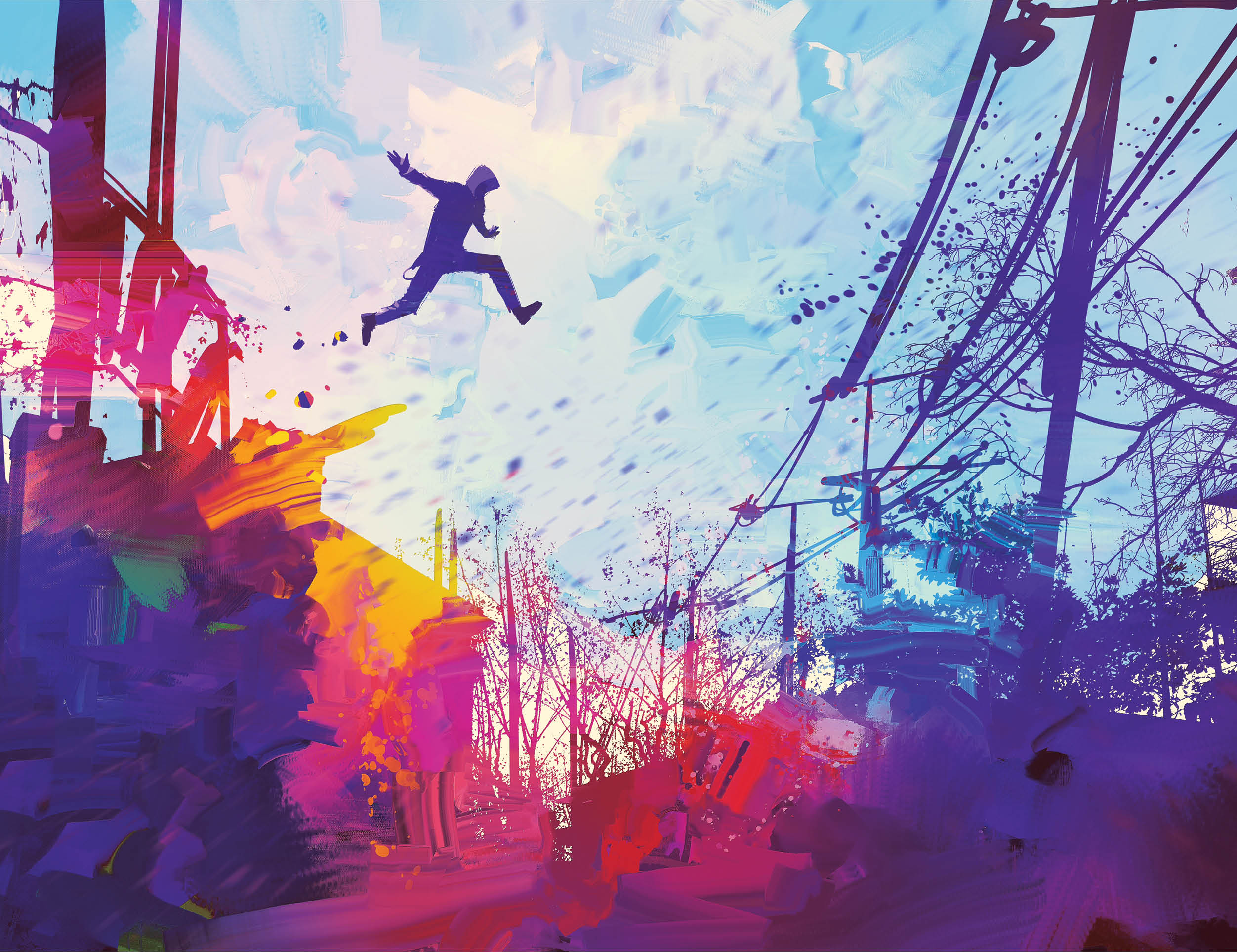 پارکورکاران فرانسوی به آلودگی‌های نوری اعتراض می‌کنند