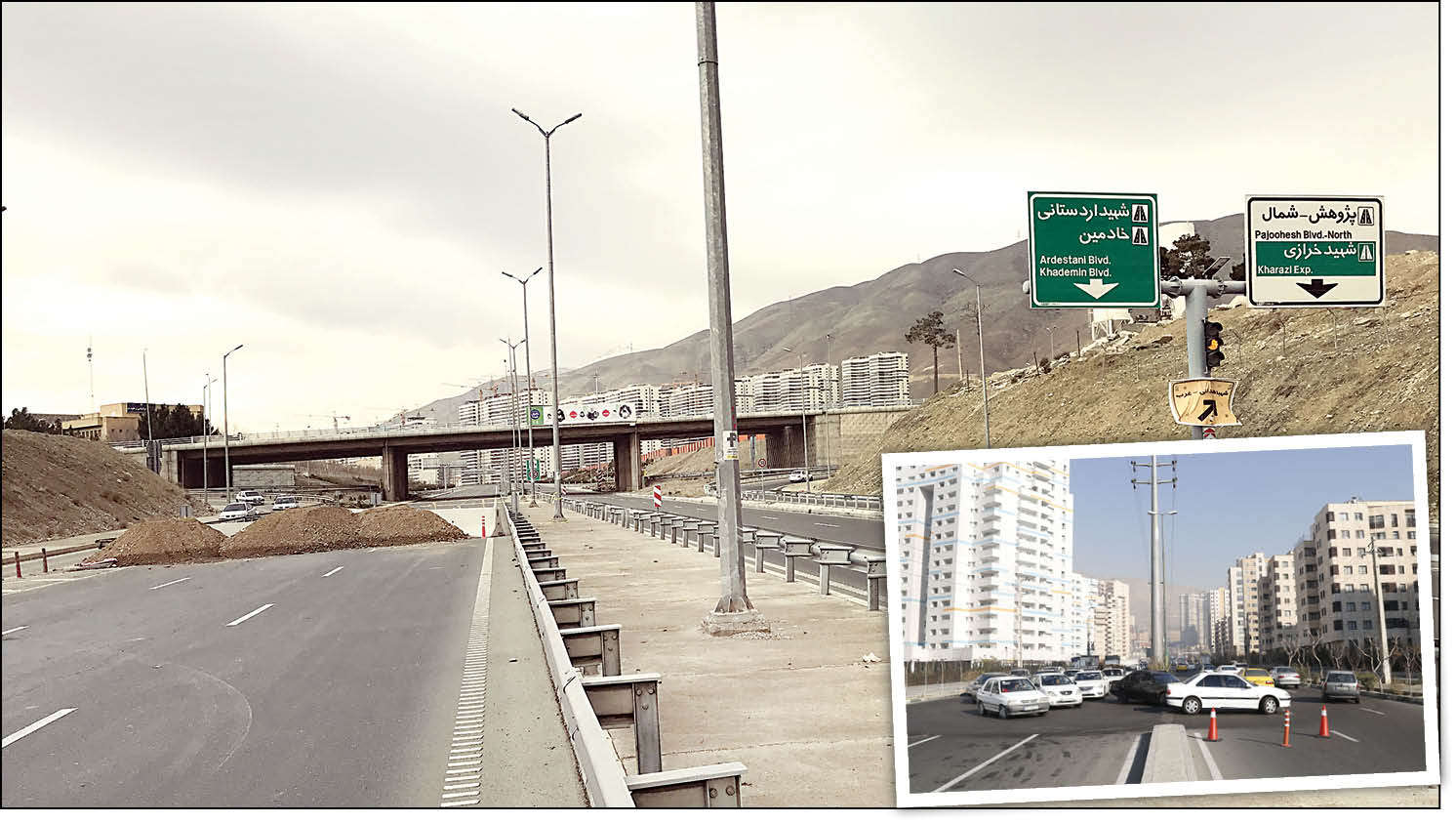 سرقت‌ تجهیزات شهری عجیب شده؛ تا جایی که چند روزی می‌شود اتصالات بزرگ فلزی پل رودخانه چیتگر در بزرگراه شهید همدانی ناپدید شده‌اند