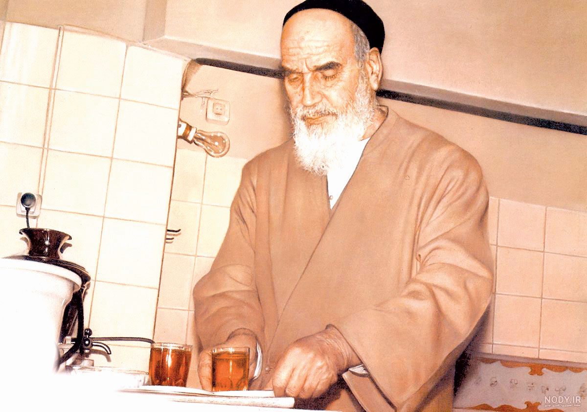 وقتی امام ره برای همسرش چای می‌ریخت