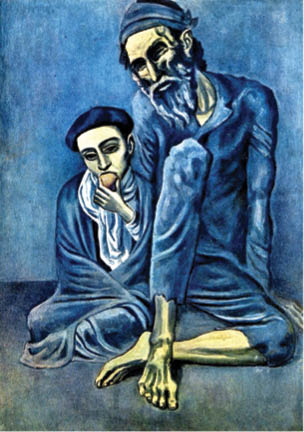 گیتارزن پیر؛ اندوه‌آبی پیکاسو