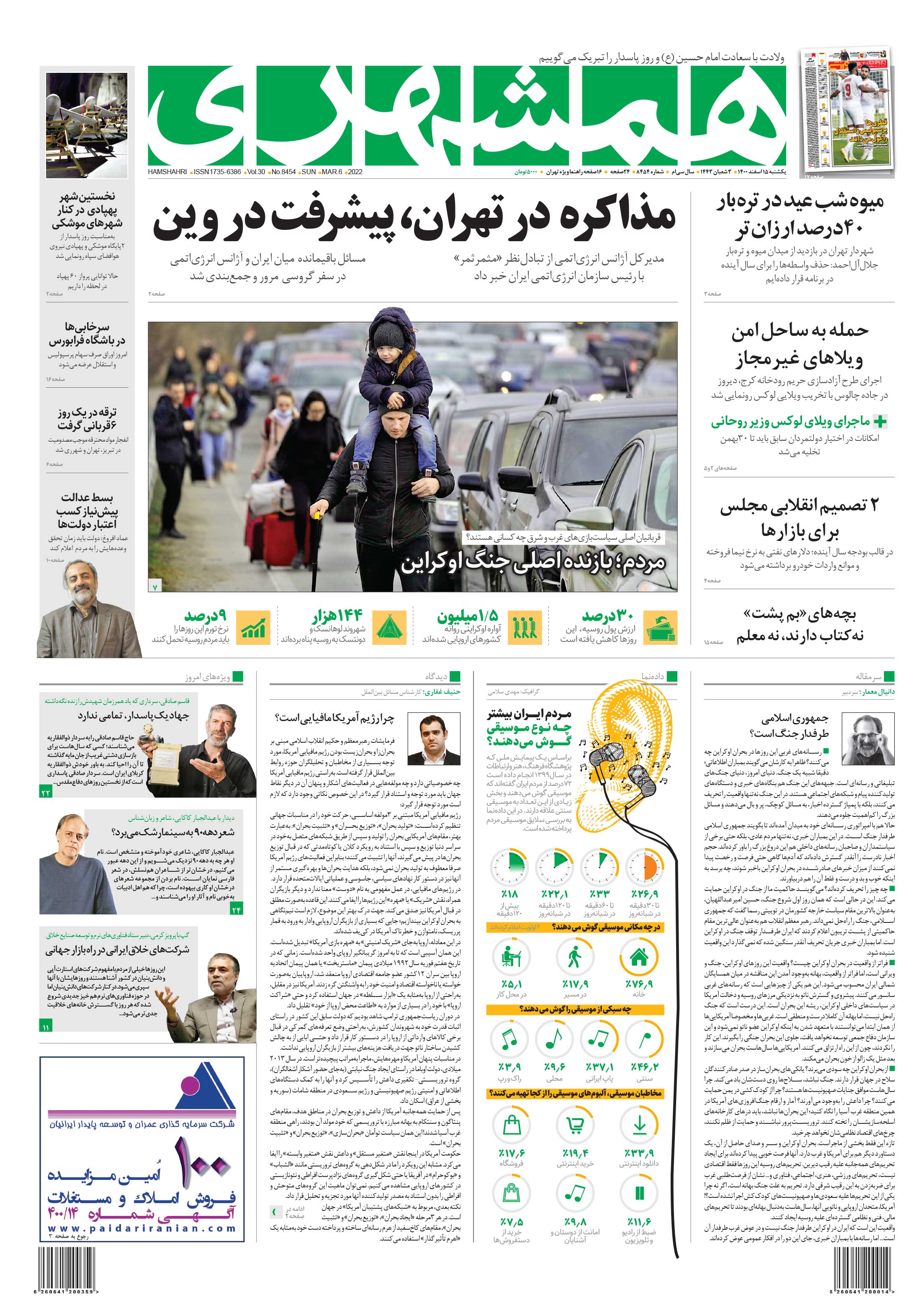 یکشنبه 15 اسفند 1400