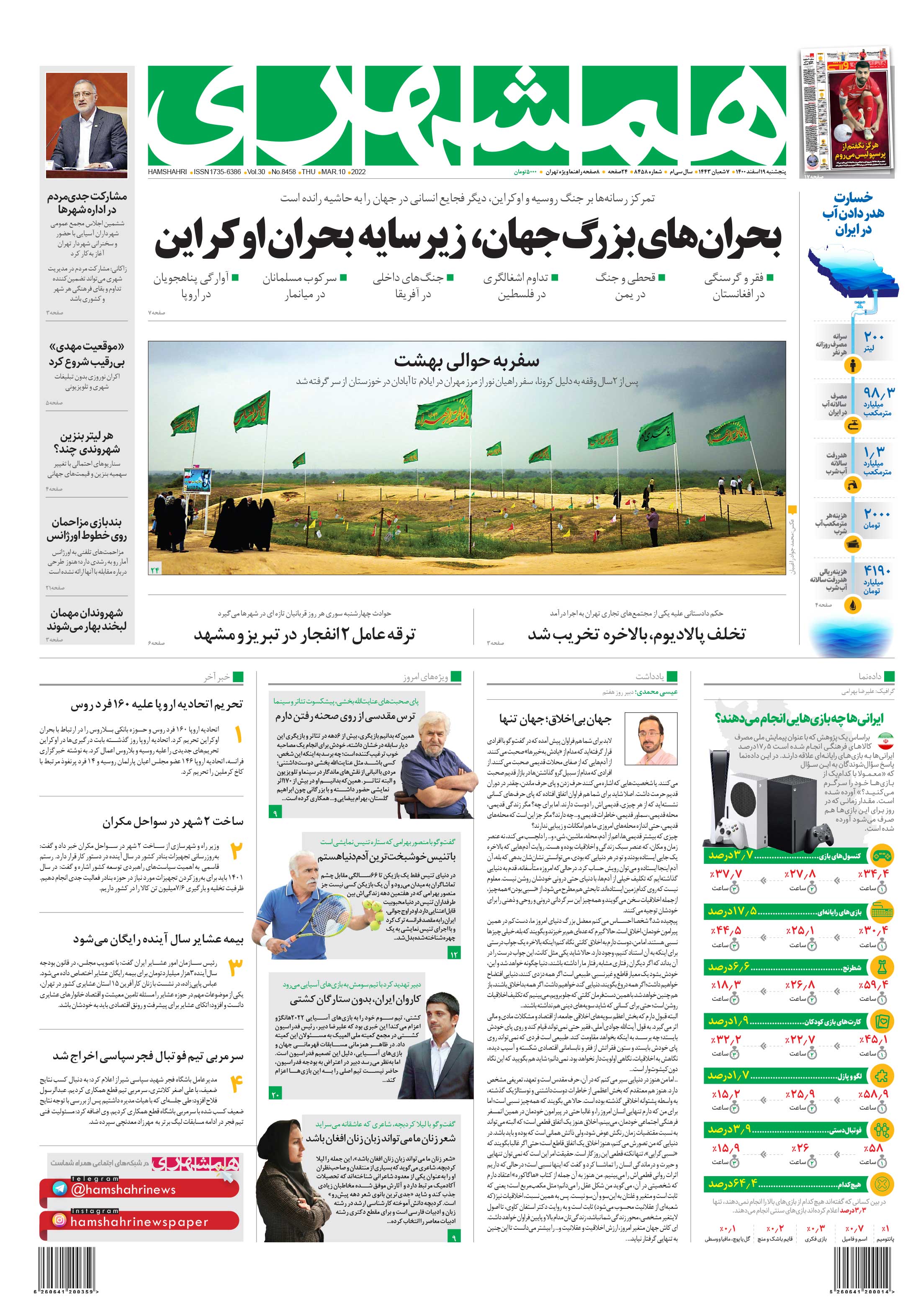 پنجشنبه 19 اسفند 1400