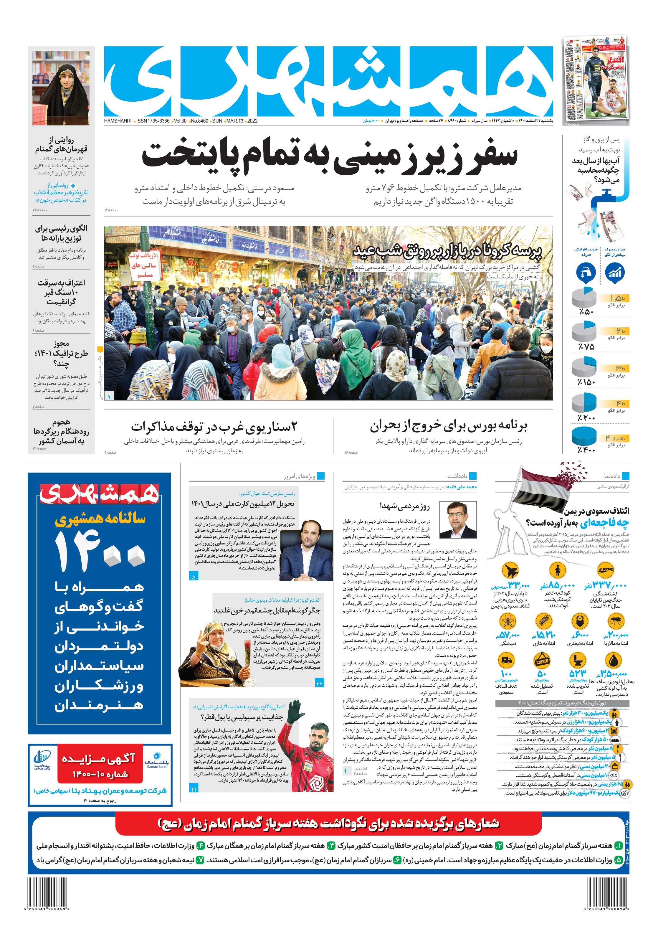 یکشنبه 22 اسفند 1400