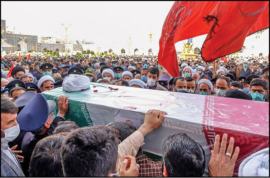 تشییع پیکر دومین شهید جنایت تروریستی حرم رضوی