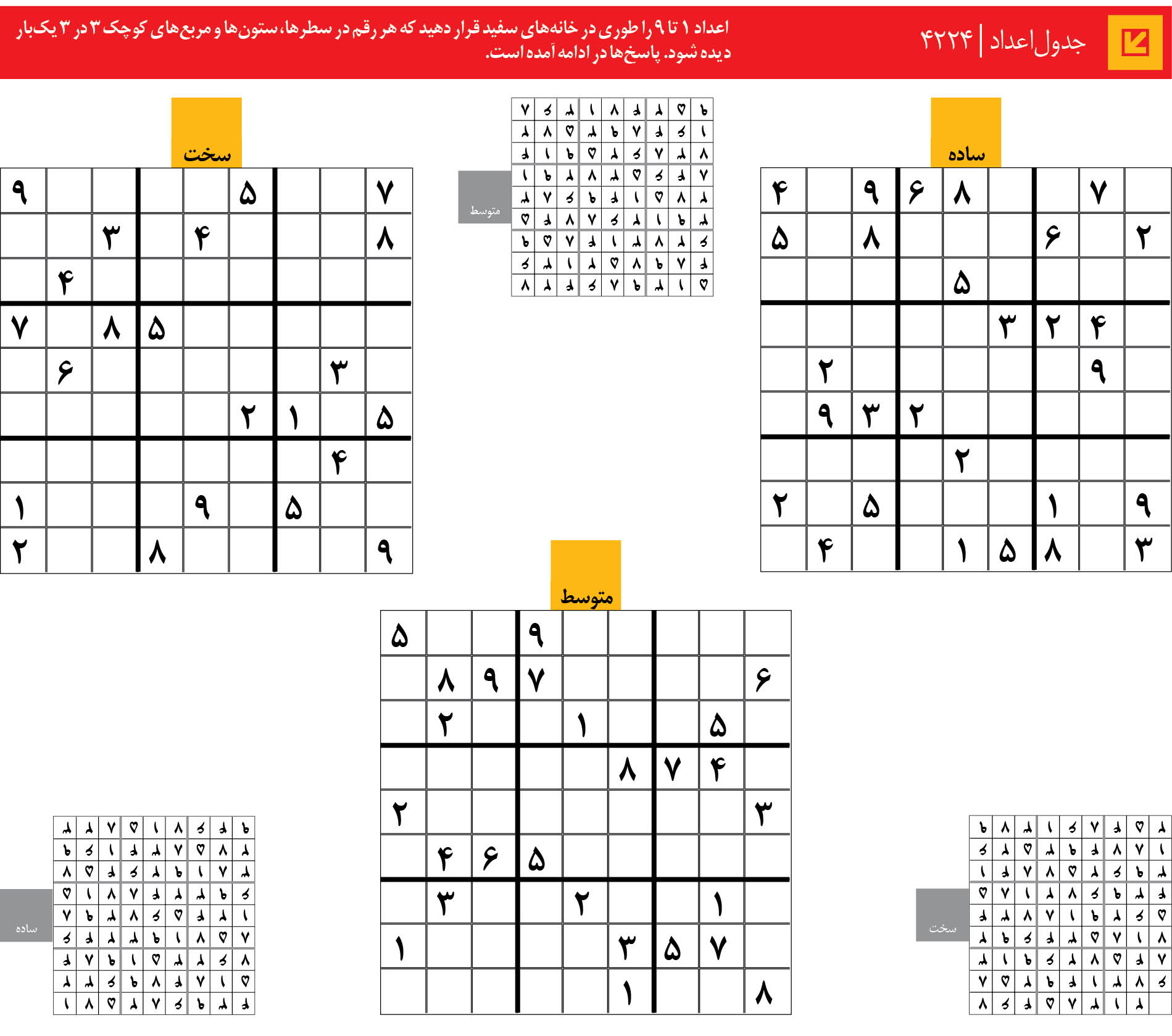 جدول‌اعداد | 4224
