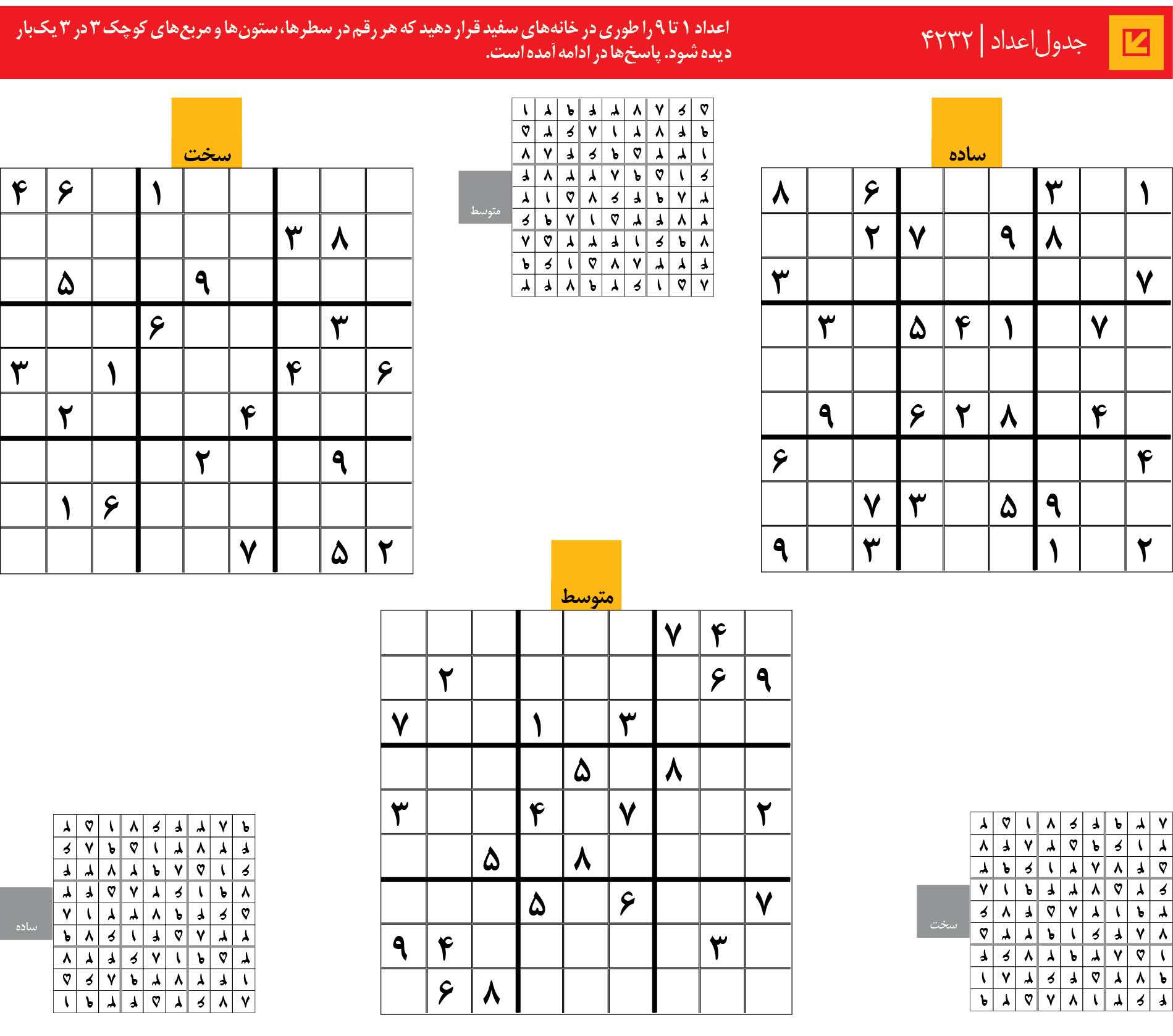 جدول‌اعداد | 4232