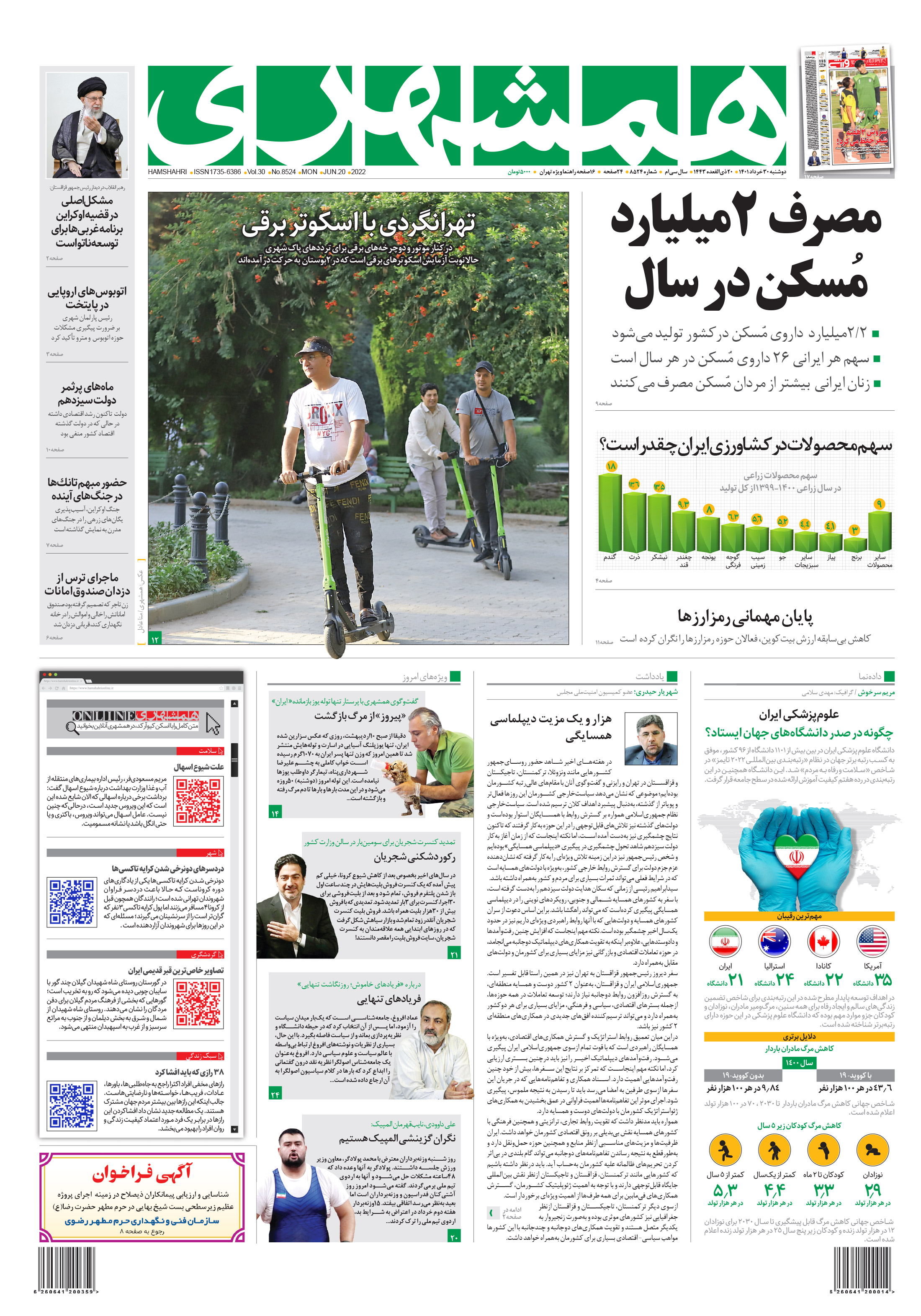 دوشنبه 30 خرداد 1401