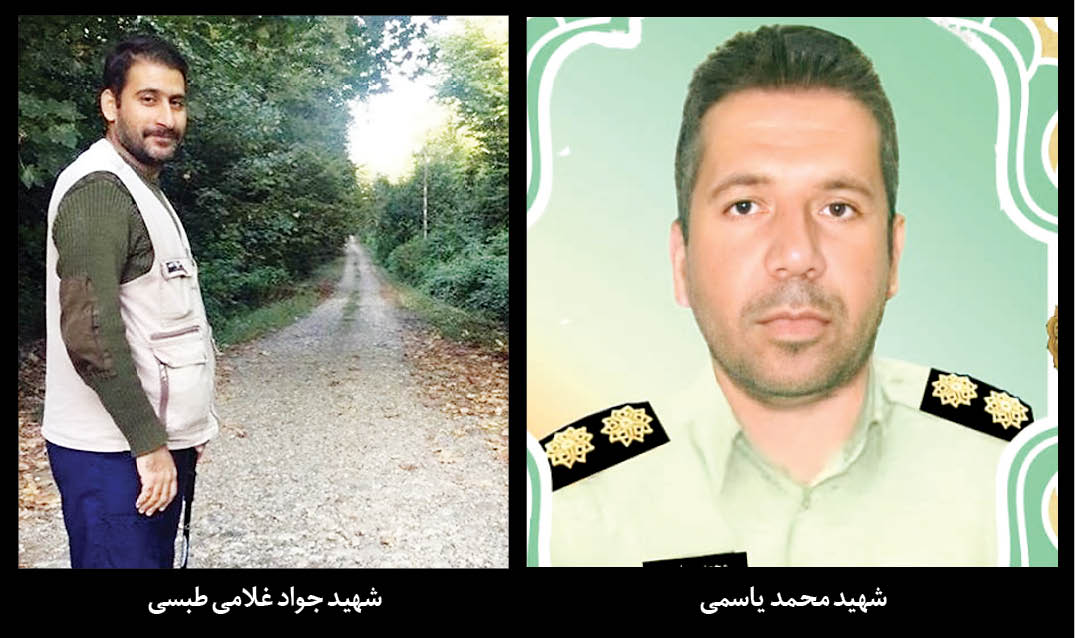 مأمور پلیس پیشگیری تهران و فرمانده یگان حفاظت اداره منابع طبیعی چناران در حال مأموریت به شهادت رسیدند