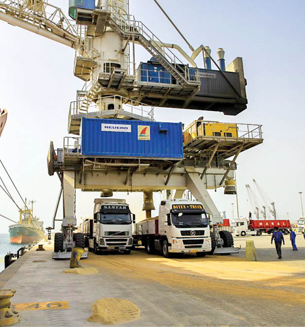 بارگیری محموله‌های غلات