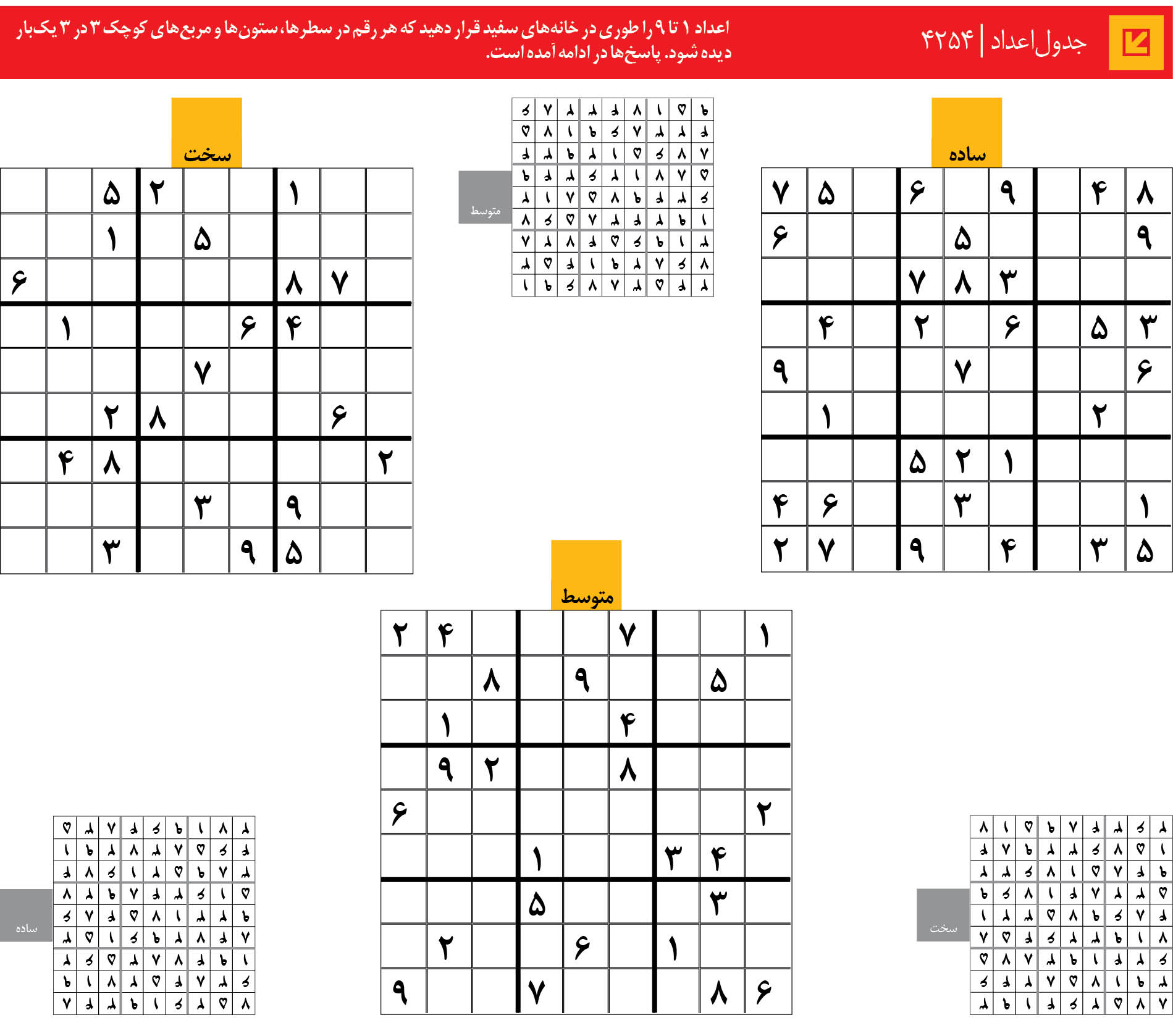 جدول‌اعداد | 4254