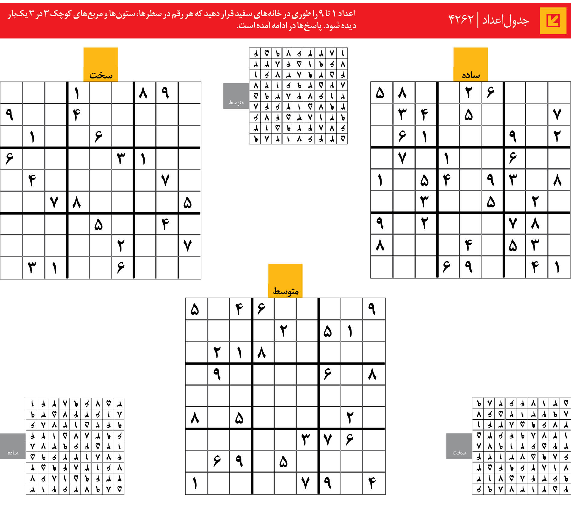 جدول‌اعداد | 4262