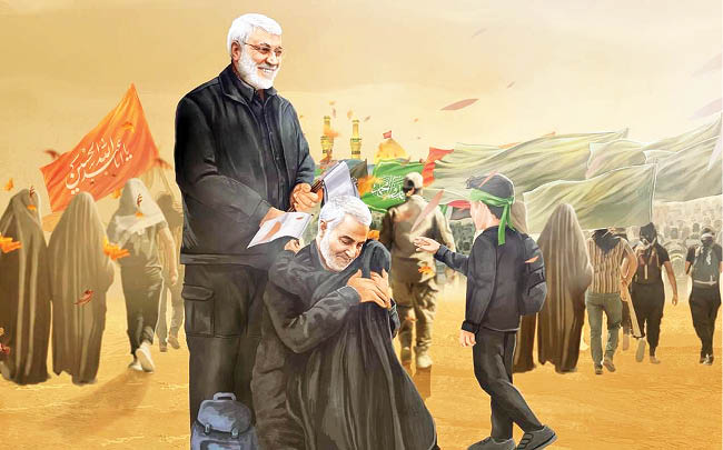 پیاده‌روی اربعین به یاد سردار سلیمانی