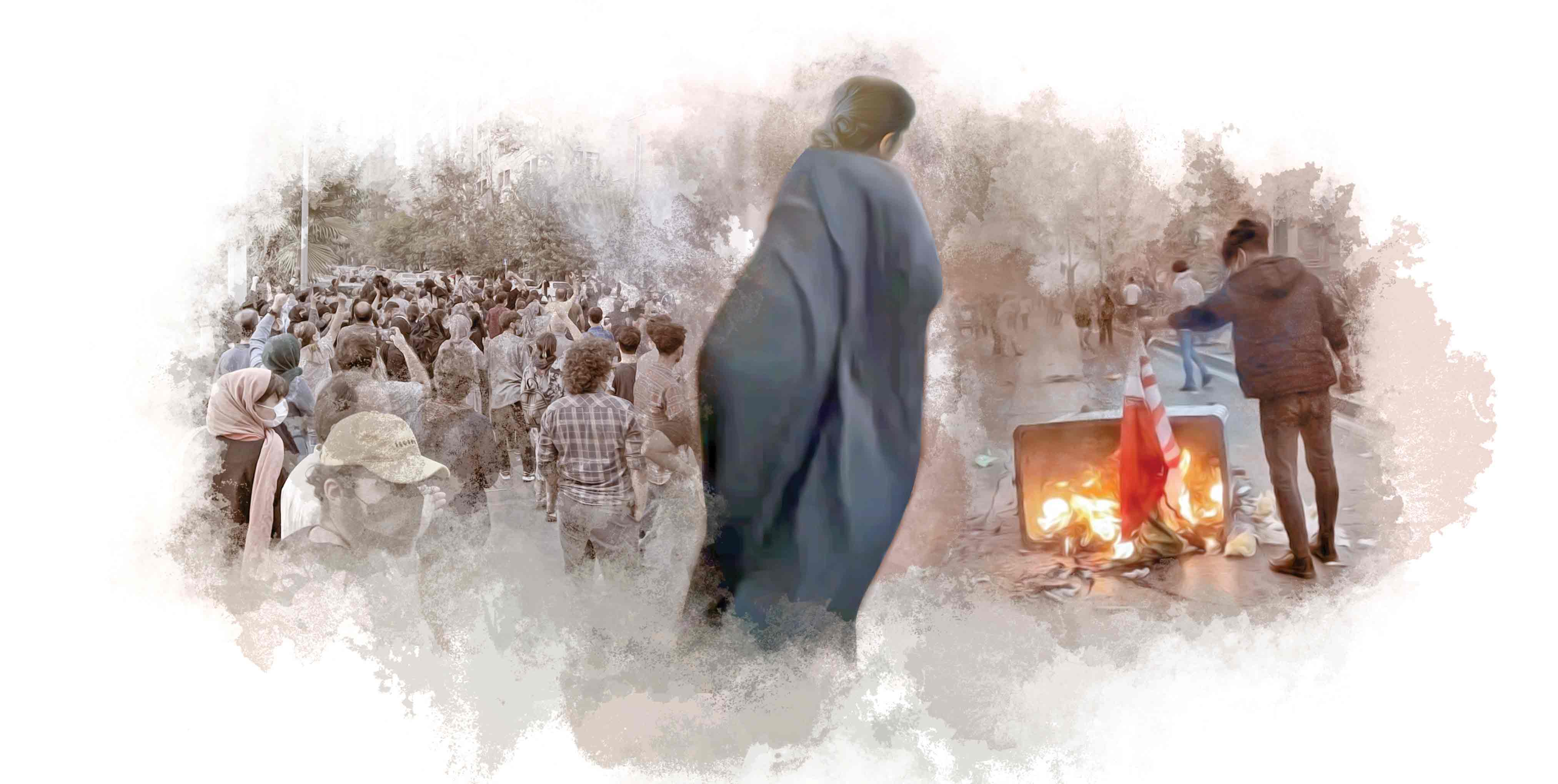 با شعار آزادی حجاب ، چادر از سر کشیدند