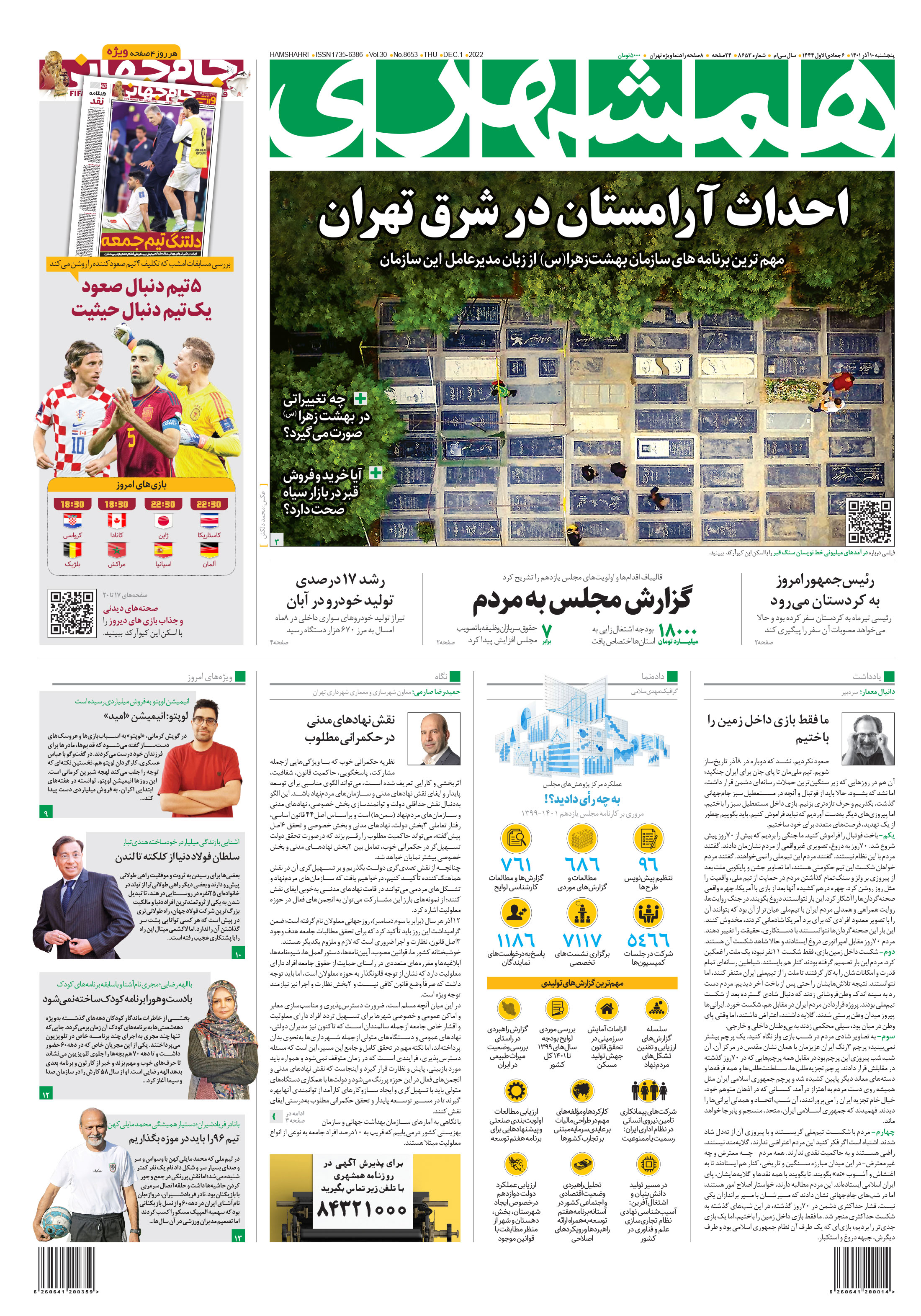 پنج‌شنبه 10 آذر 1401