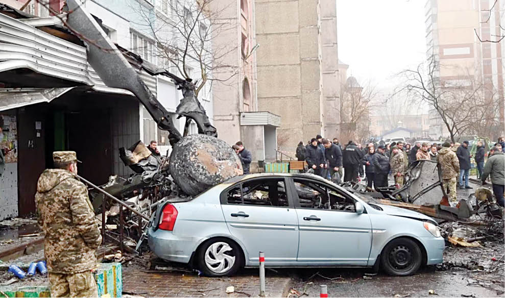 تلفات دولت اوکراین در سقوط مرگبار بالگرد