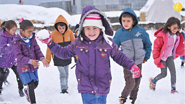 بارش برف و مدارس غیرحضوری