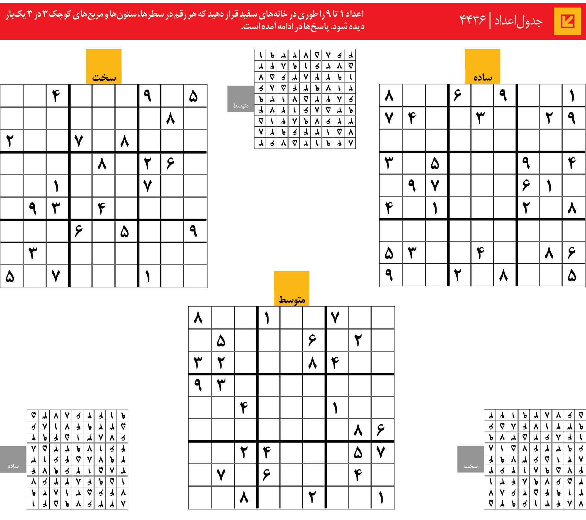 جدول‌اعداد | 4436