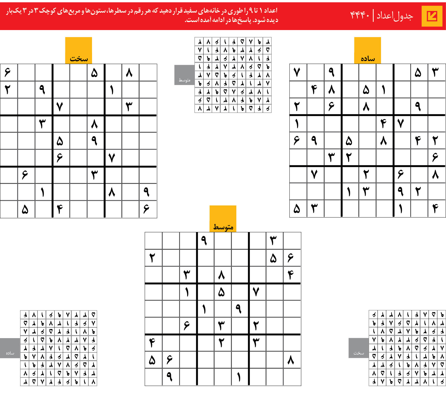 جدول‌اعداد | 4440