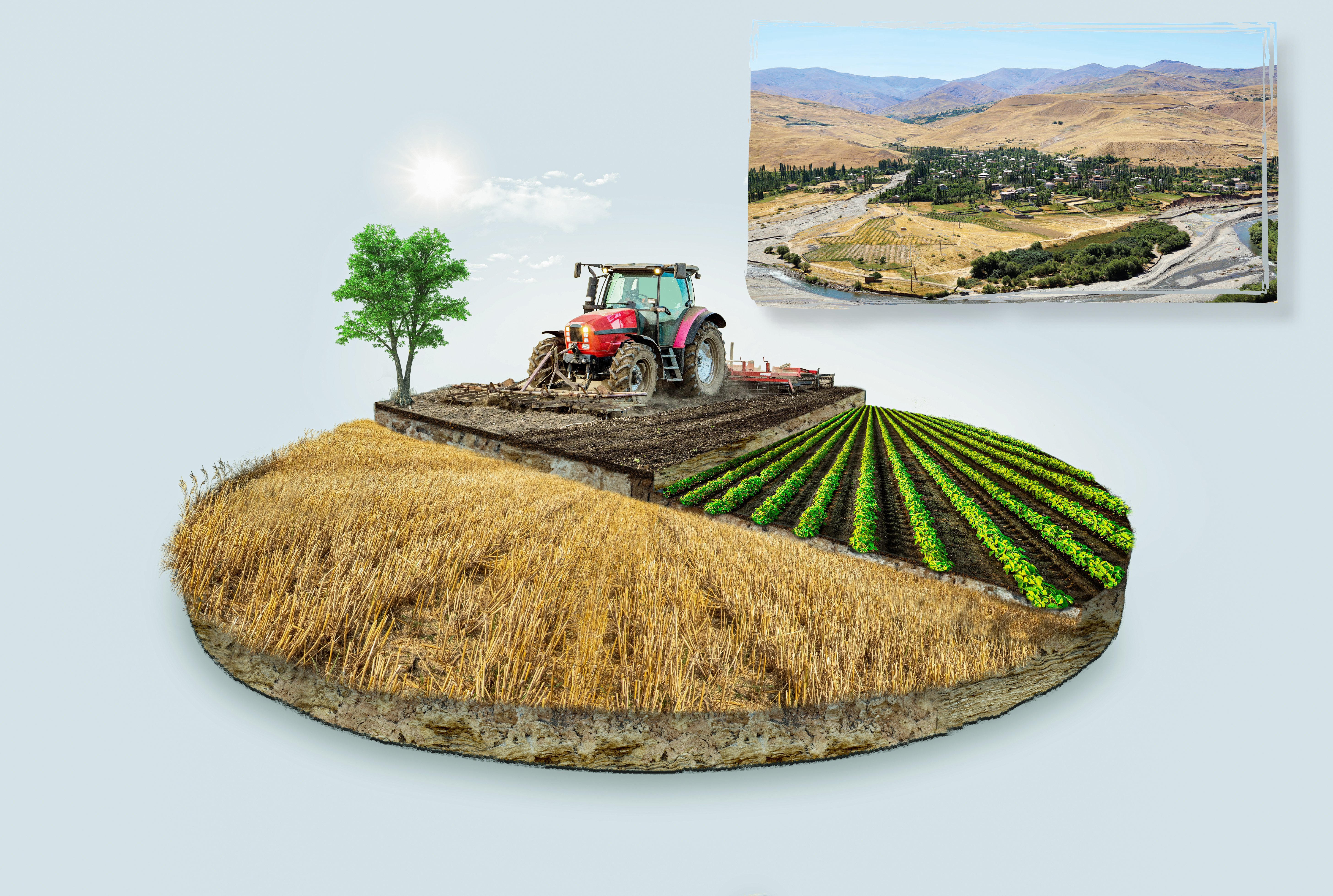 کشت و کار در همسایگی رودخانه