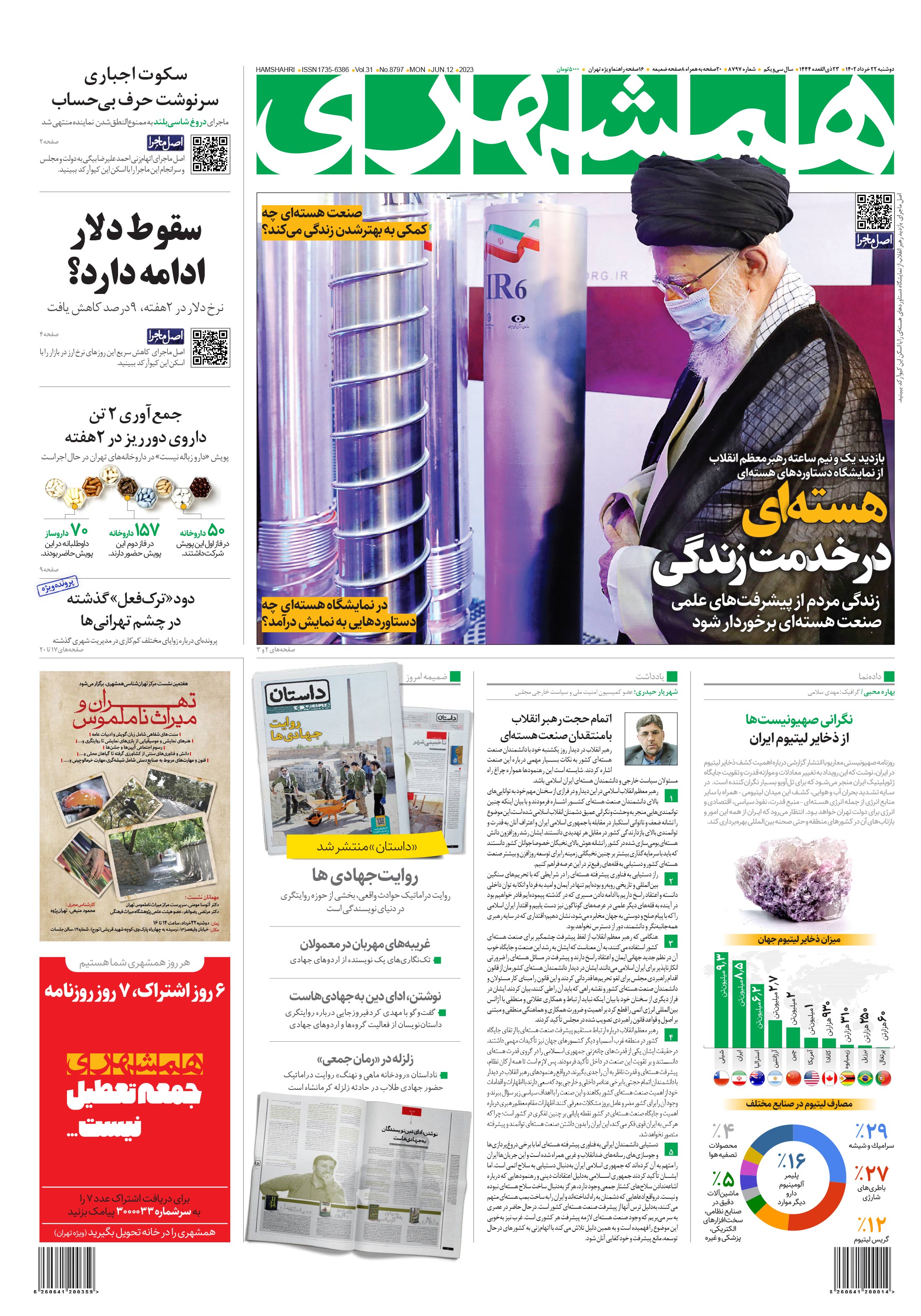 دوشنبه 22خرداد 1402