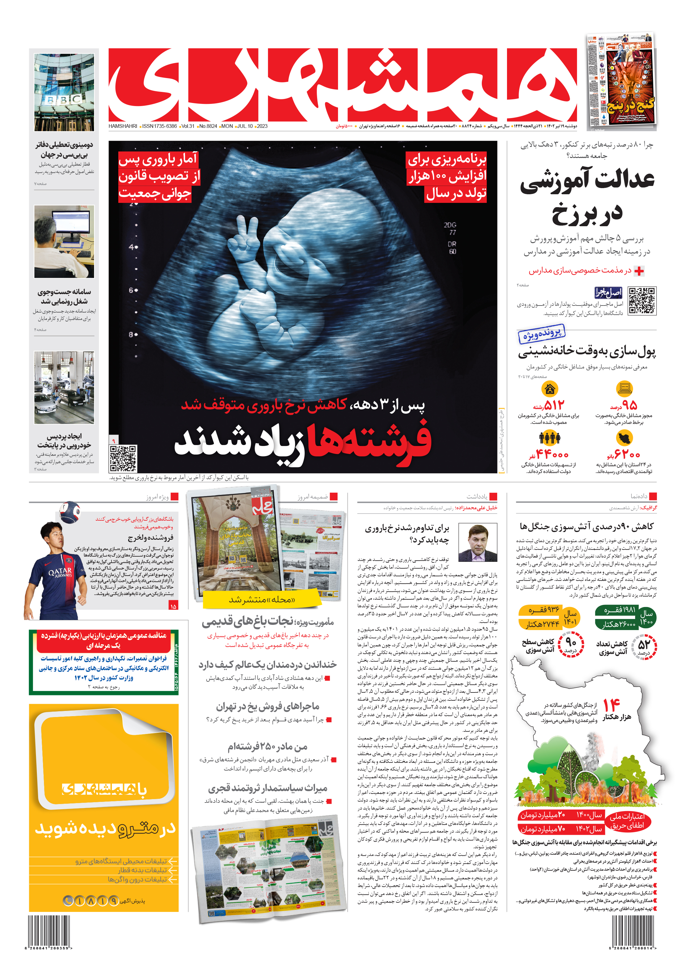 دوشنبه 19 تیر 1402