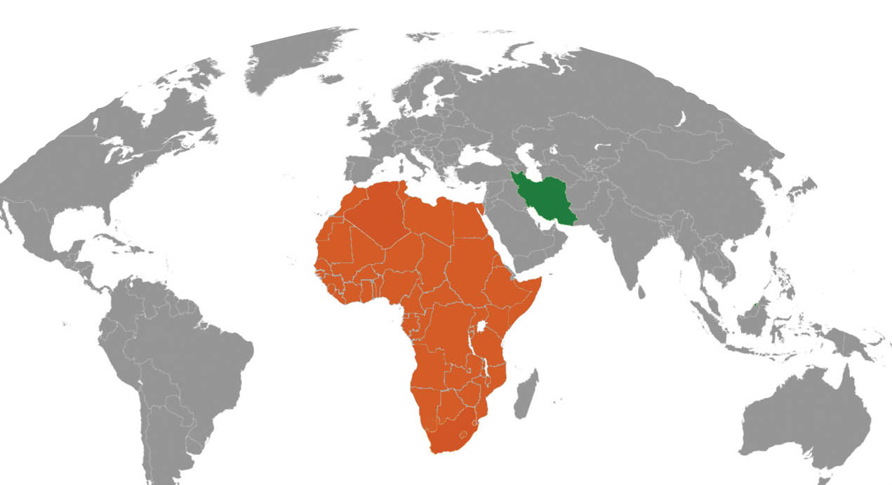 آسیا درایران،ایران در‌آفریقا