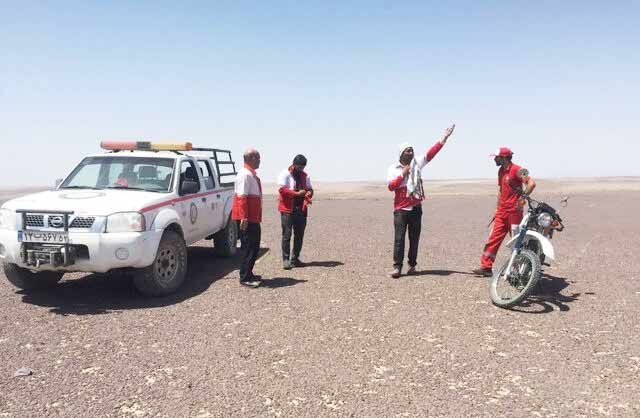 24 ساعت پس از گم شدن مهندس جوان در کویر، جسد وی توسط امدادگران هلال‌احمر پیدا شد