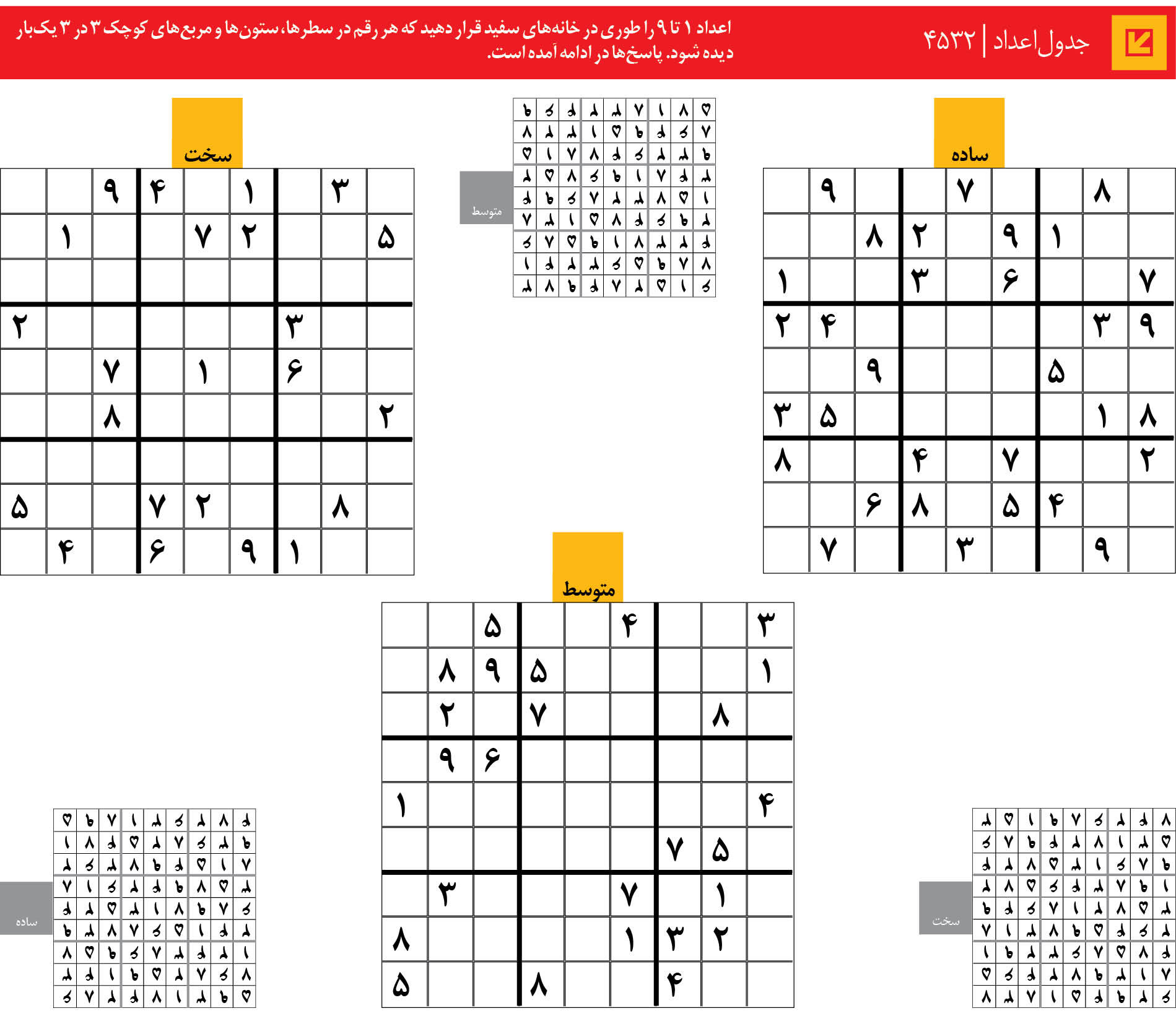 جدول‌اعداد | 4532