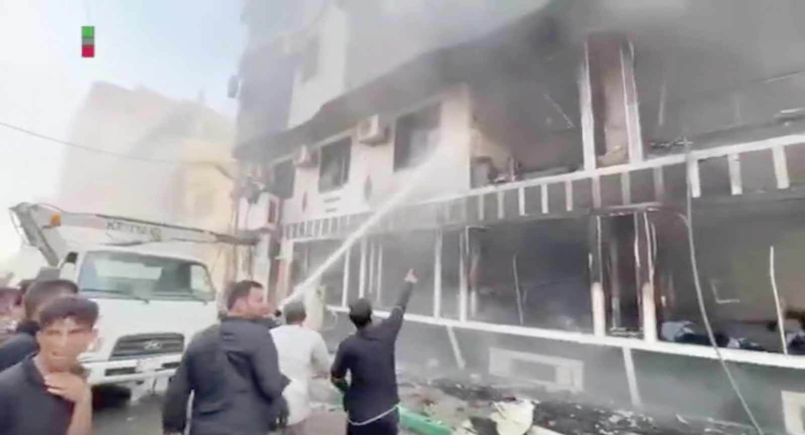 آتش‌سوزی هتل زائران ایرانی در نجف