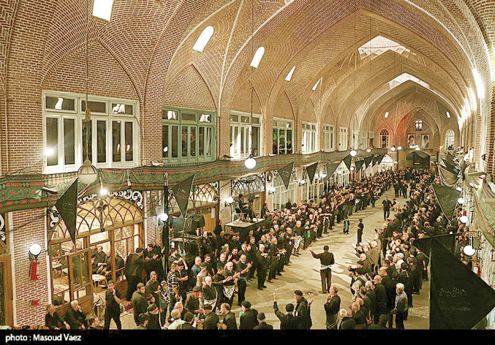 عزاداری شهادت امام حسین‌‌‌ ع در بازار تبریز