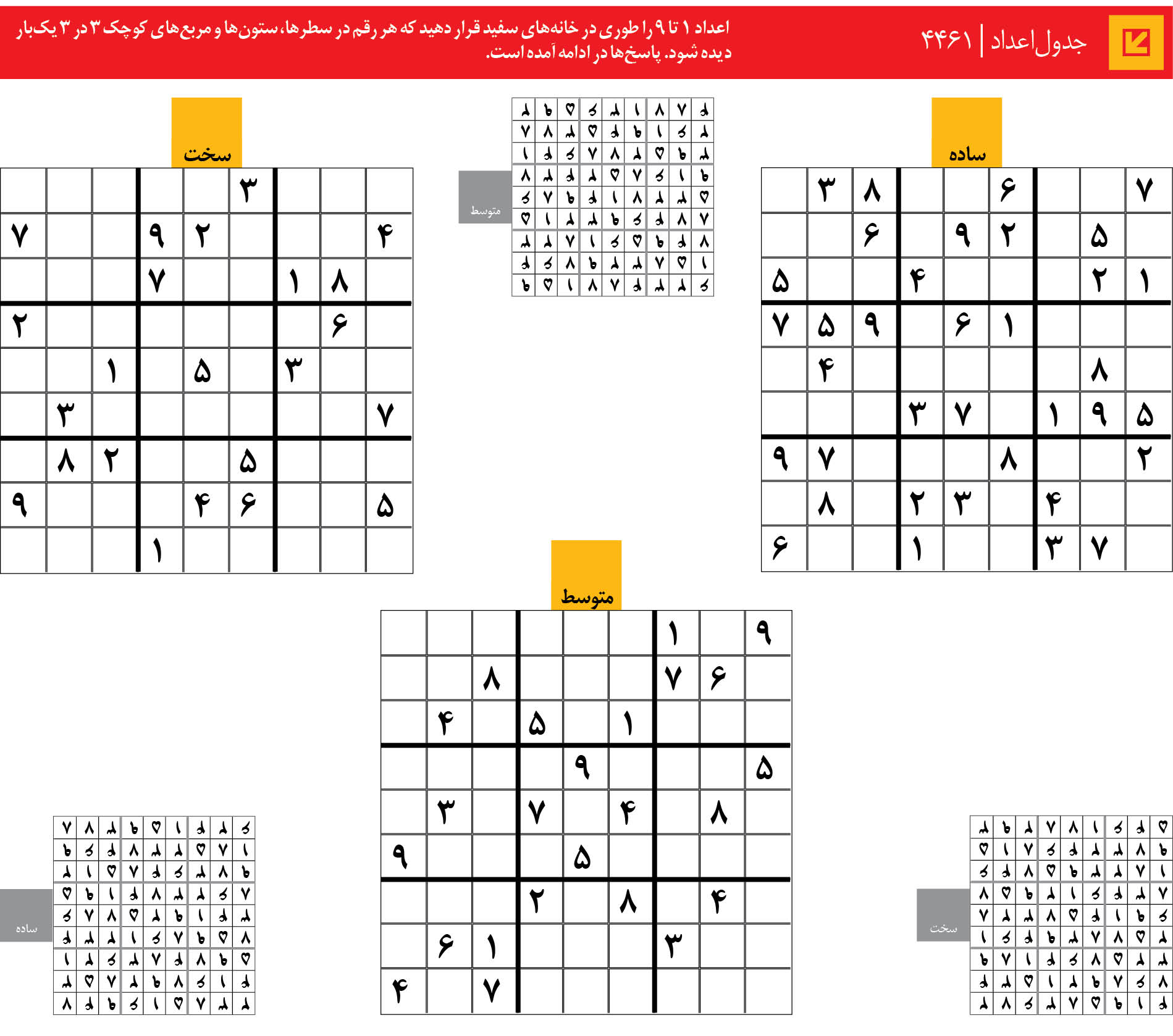 جدول‌اعداد | 4461