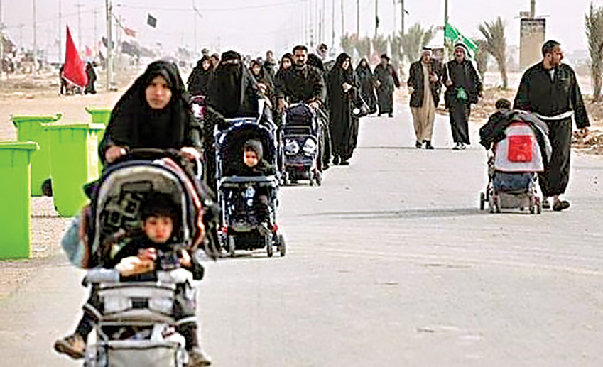 مراقبت از کودکان در پیاده‌روی اربعین