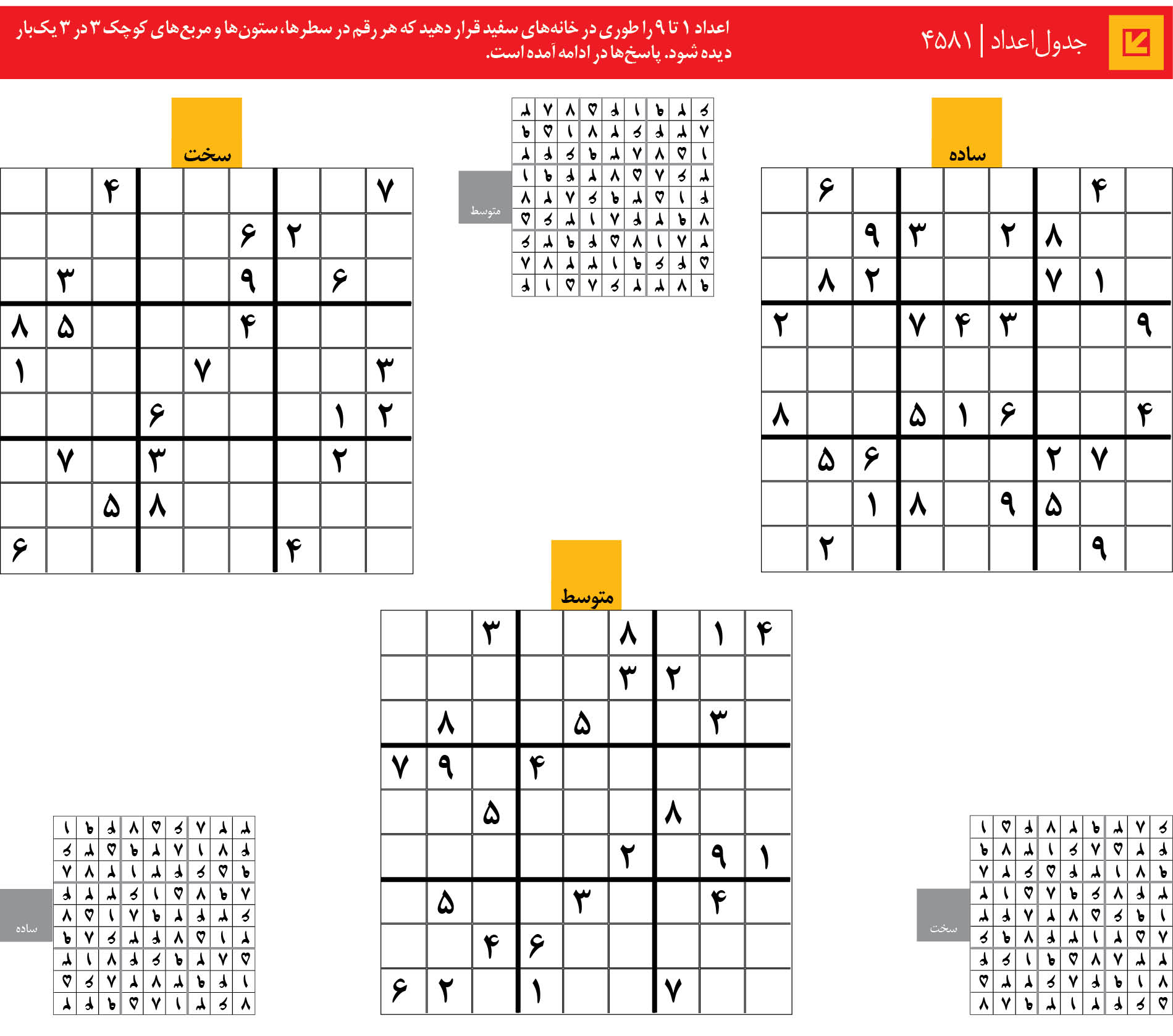 جدول‌اعداد | 4581