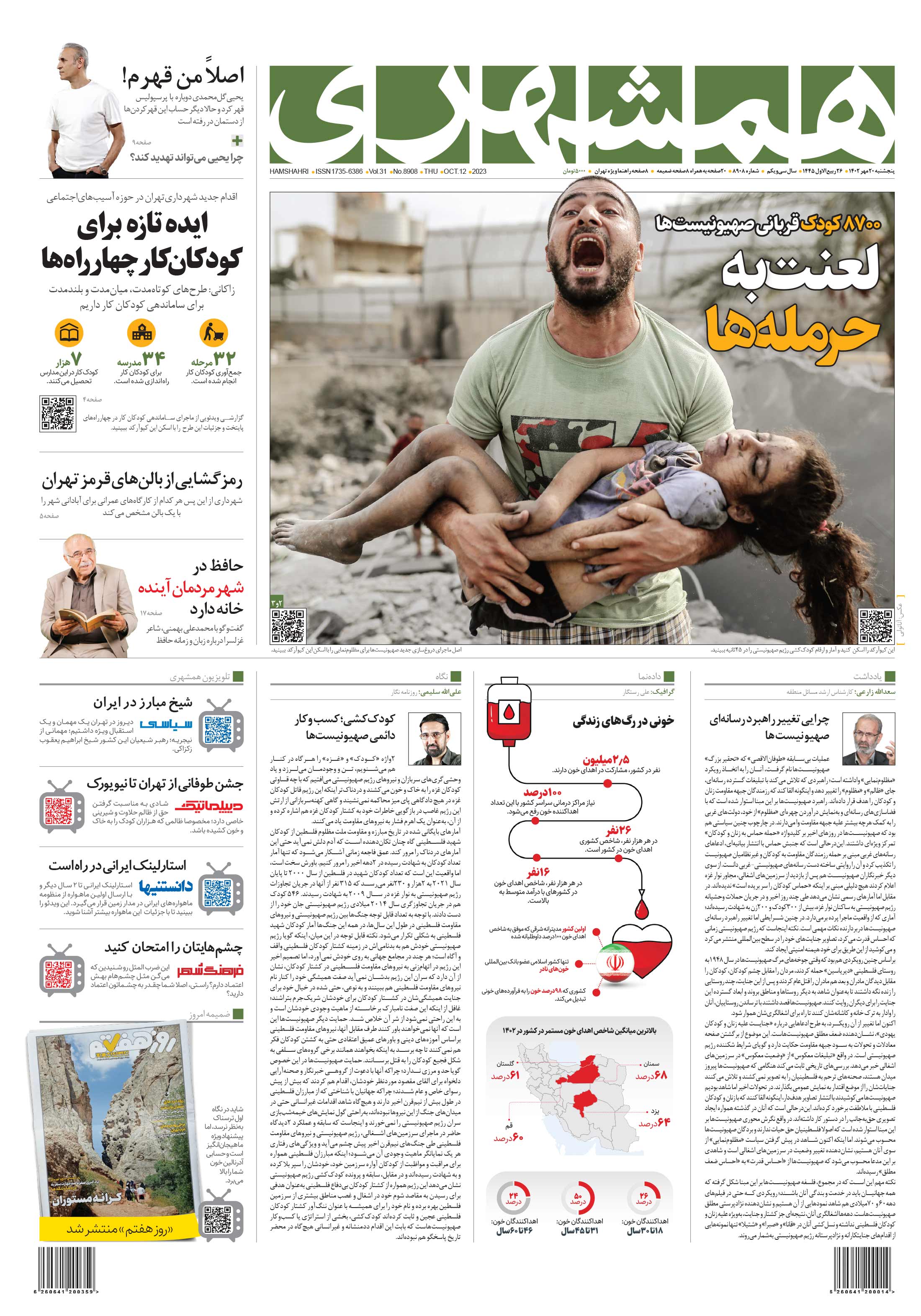 پنجشنبه 20مهر 1402