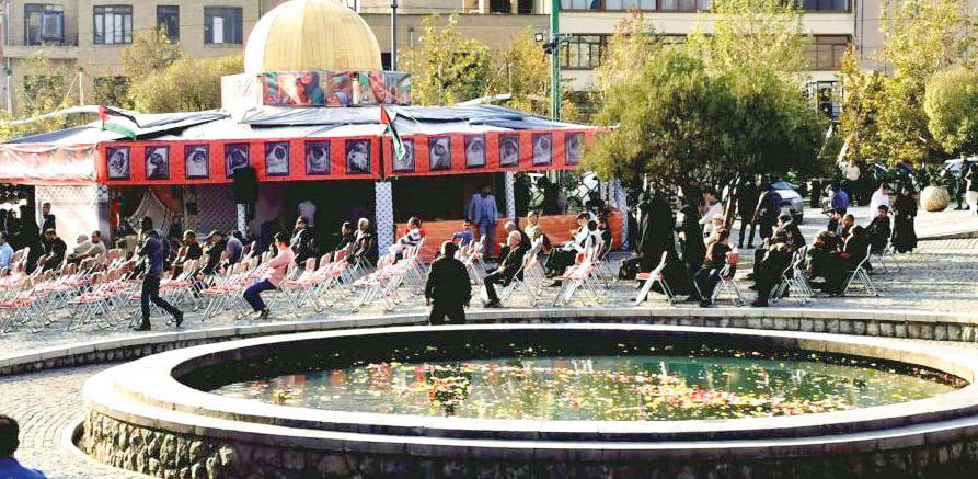 اقدام نمادین دانشجویان برای حمایت از مردم فلسطین