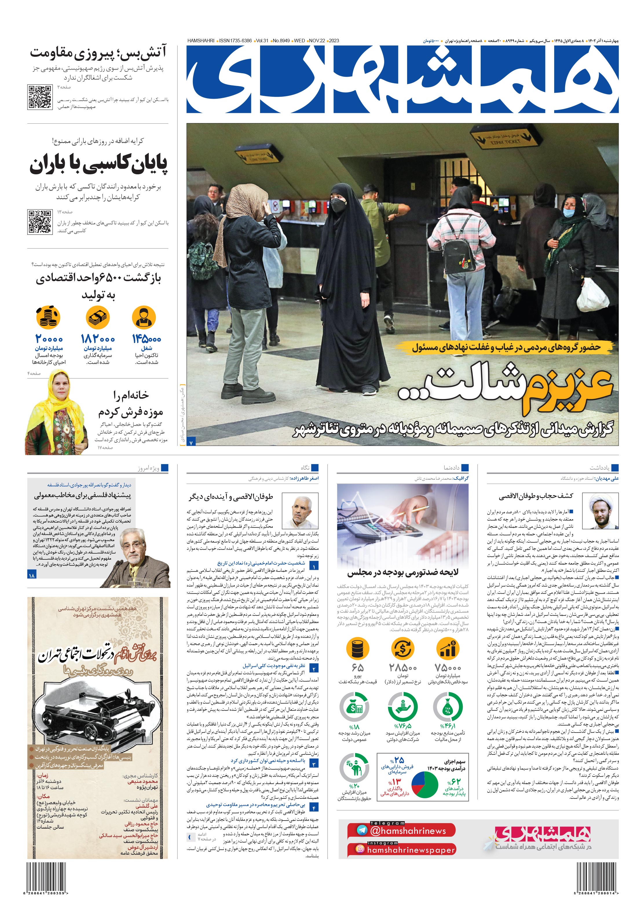 چهارشنبه 1 آذر 1402