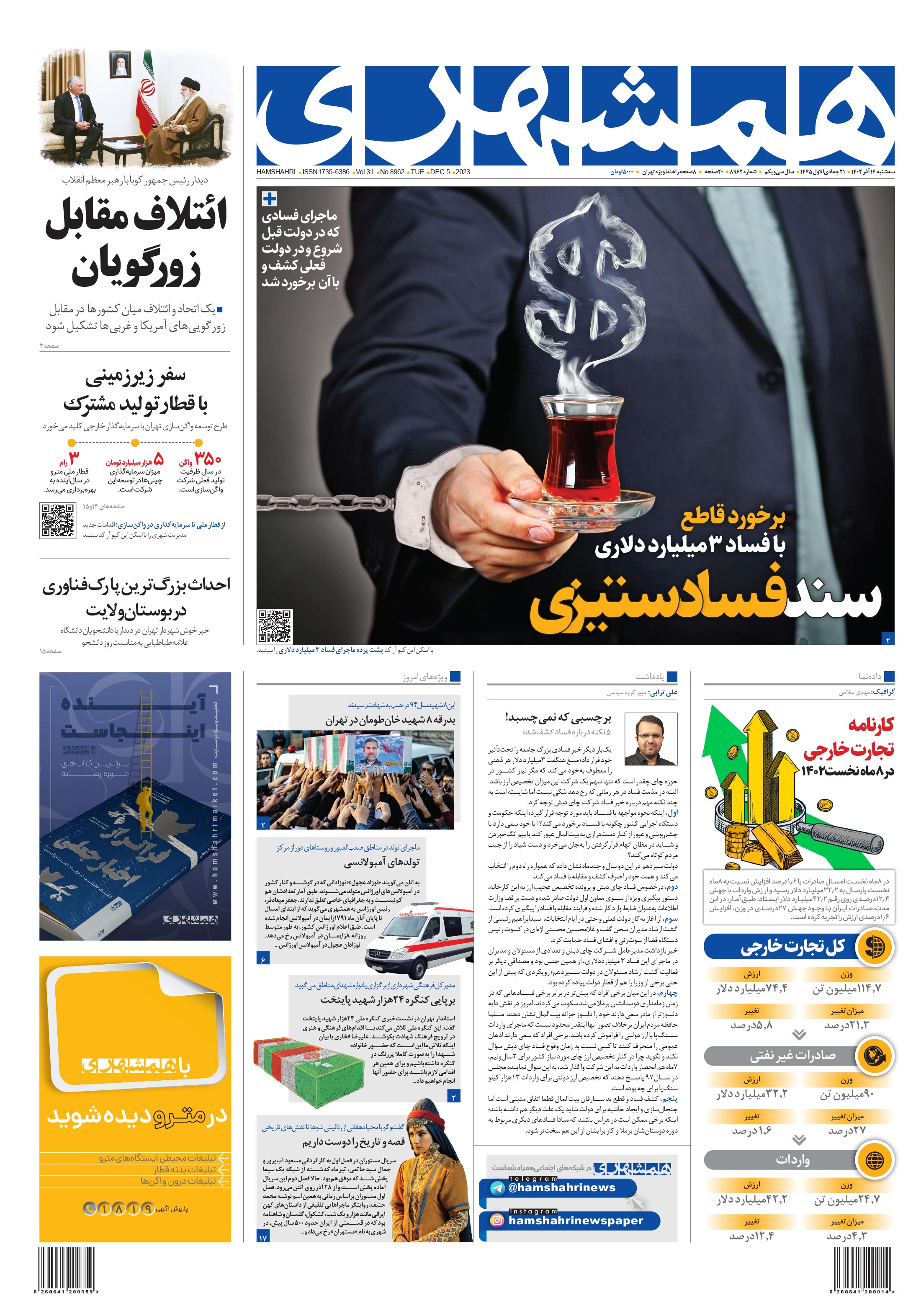 سه‌شنبه 14 آذر 1402