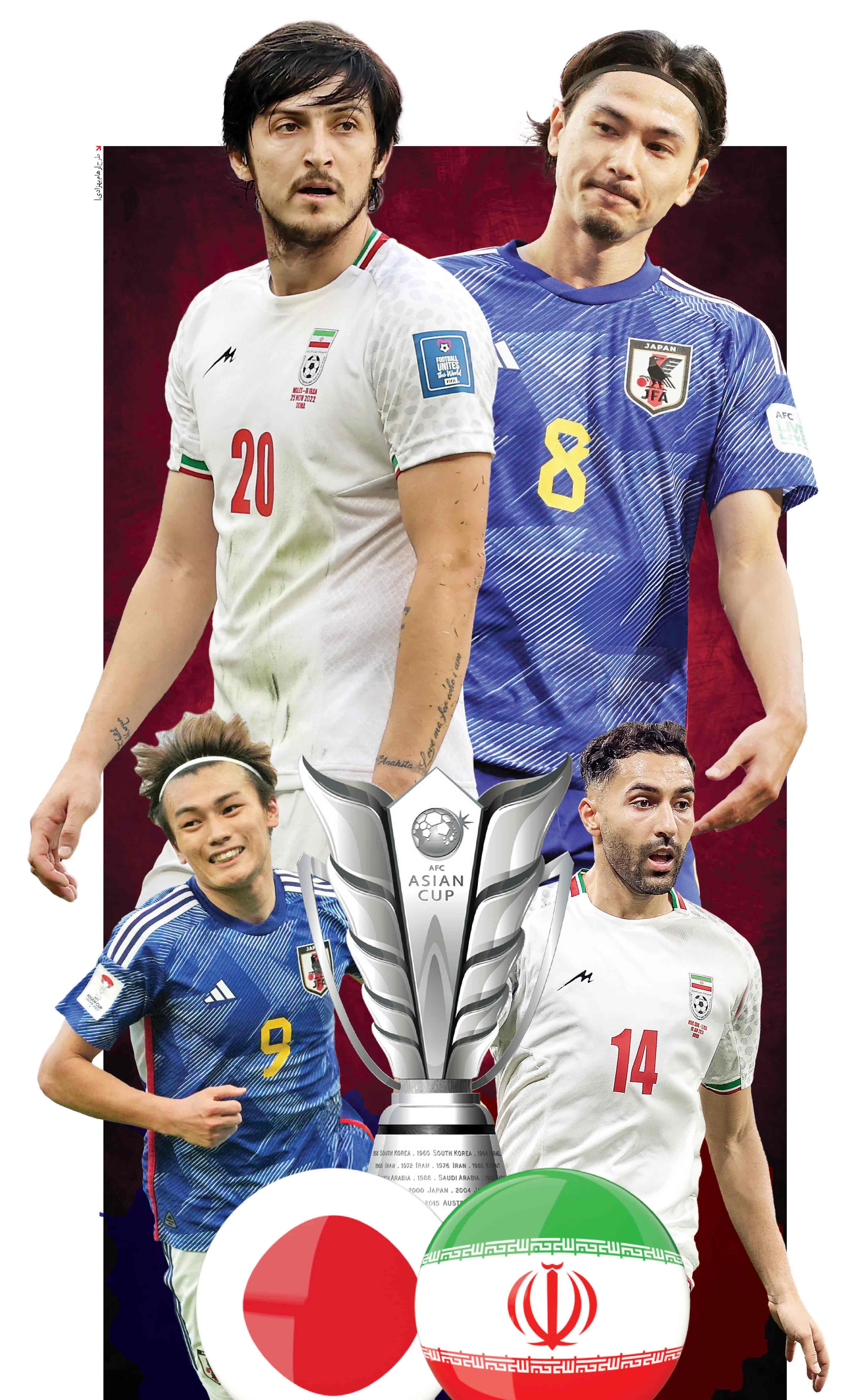 تيم ملي ايران امروز از ساعت15 به مصاف ژاپن مي‌رود براي صعود به نيمه‌نهايي و البته براي انتقام شکست دوره قبل