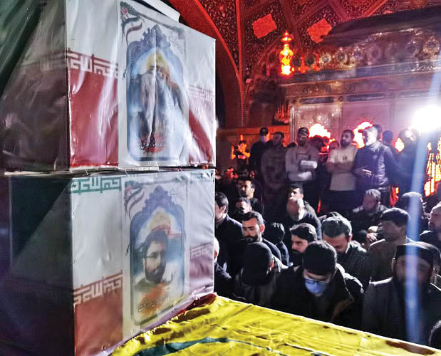 تشییع پیکر مستشاران ایران در دمشق