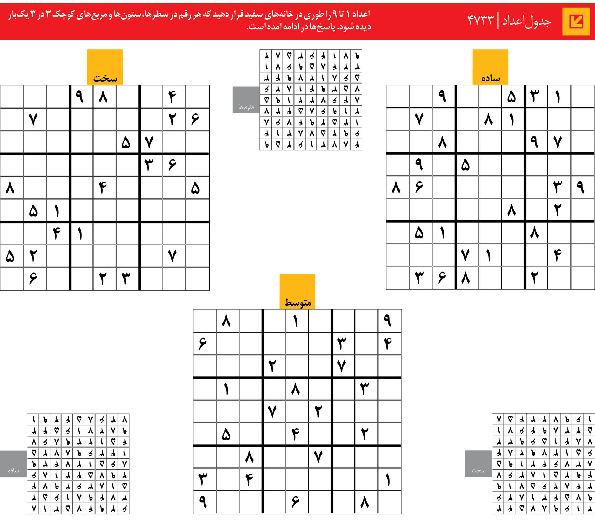 جدول‌اعداد | 4733