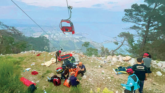 پایان عملیات نجات در تله‌کابین ترکیه