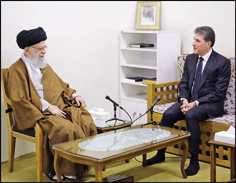 دیدار بارزانی با رهبر انقلاب و رئیس‌جمهور