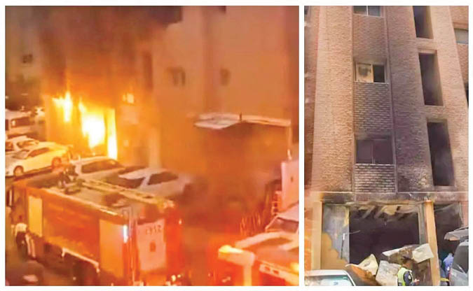 مرگ 41نفر در آتش‌سوزی ساختمان‌کارگران