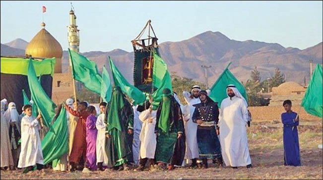 نمایش واقعه غدیر در روستای ملی تعزیه
