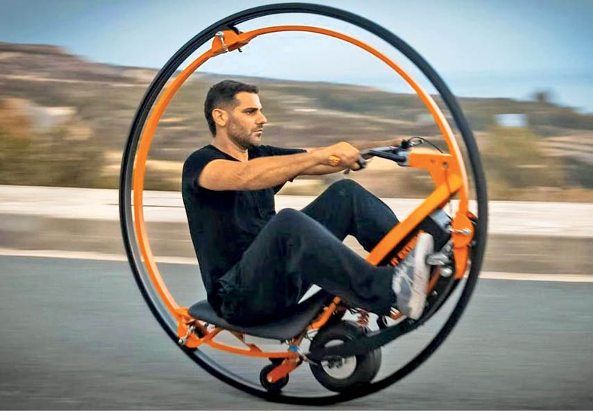 موتورسیکلت فقط با یک چرخ